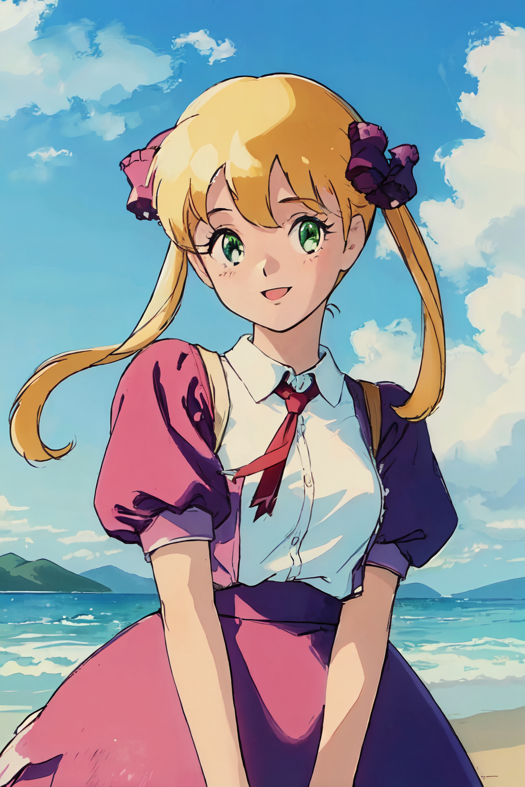 05316-4072240864-_lyco_madoka-loha_0.95_madoka, 1girl, retro artstyle, blue sky, cloud, wind,_(best quality, masterpiece, RAW photo,ultra-detaile.png